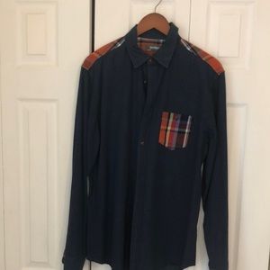Desigual Men’s Long Sleeve Button Down Shirt Size L